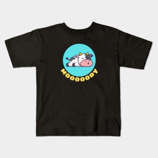 Moody Cow | Cow Pun Kids T-Shirt